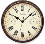 Ceas: AMS 9484 Wanduhr klassisch wetterfestes Metallgeh&auml;use