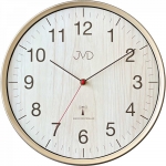 Ceas: JVD RH17.2 -  Wanduhr mit Funkuhrwerk und Holzoptik Zifferblatt