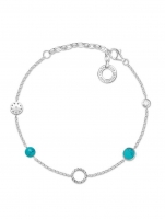 Ceas: Thomas Sabo Charm Armband imitierter T&uuml;rkise Steine X0271-646-7 15-19cm